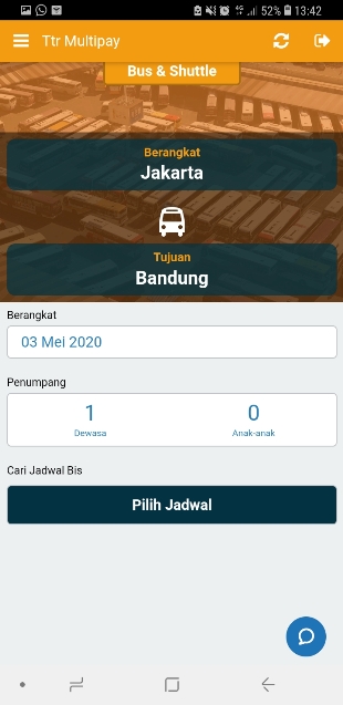 Aplikasi Bus Travel TTR